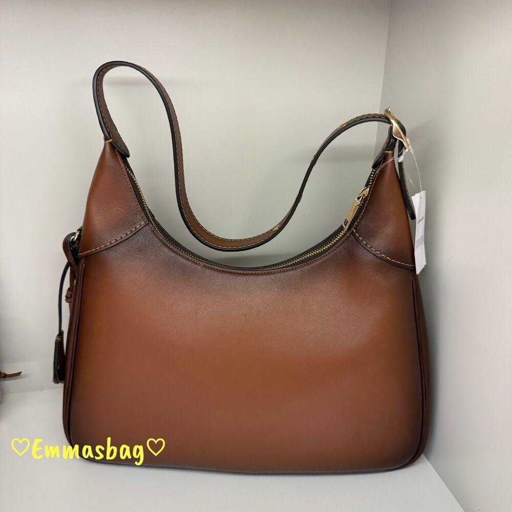 Coach Ella Shoulder Bag CDY36 smooth leather/Gold/Redwood - Picture 4 of 8